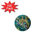 Abstract petals 1  Mini Buttons (100 pack) 