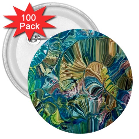 Abstract petals 3  Buttons (100 pack)  from ArtsNow.com Front