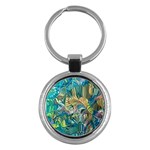 Abstract petals Key Chain (Round)