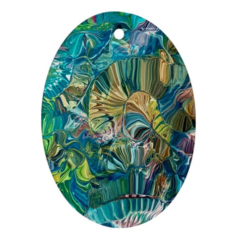 Abstract petals Oval Ornament (Two Sides) from ArtsNow.com Back