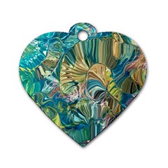 Abstract petals Dog Tag Heart (Two Sides) from ArtsNow.com Front