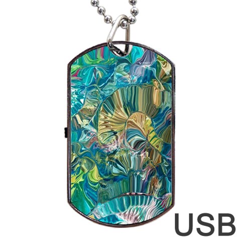 Abstract petals Dog Tag USB Flash (One Side) from ArtsNow.com Front