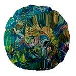 Abstract petals Large 18  Premium Round Cushions