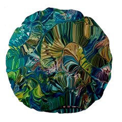 Abstract petals Large 18  Premium Flano Round Cushions from ArtsNow.com Back