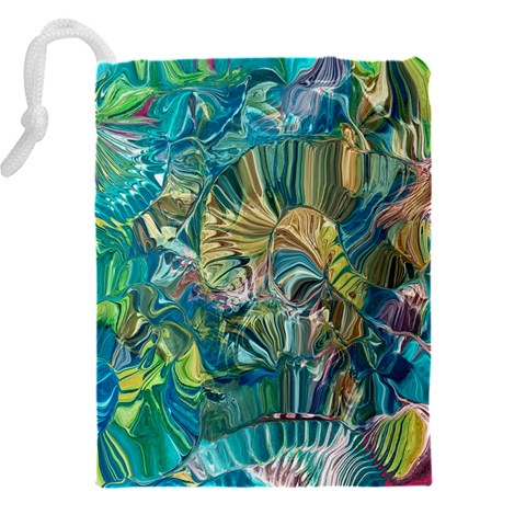 Abstract petals Drawstring Pouch (5XL) from ArtsNow.com Back