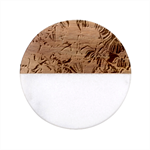 Abstract petals Classic Marble Wood Coaster (Round) 