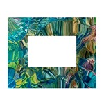 Abstract petals White Tabletop Photo Frame 4 x6 