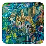 Abstract petals Square Glass Fridge Magnet (4 pack)