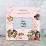 Personalized 5 Photo Floral Worlds Best Grandmother Any Text Box Photo Frame White Box Photo Frame 4  x 6 