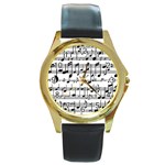 Harmonize Your Soul Round Gold Metal Watch