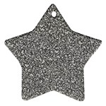 Fuck You Phrase Sketchy Drawing Motif Random Pattern Black Backgrond Ornament (Star)