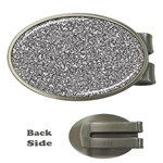 Fuck You Phrase Sketchy Drawing Motif Random Pattern Black Backgrond Money Clips (Oval) 