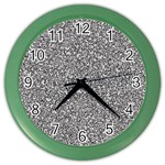 Fuck You Phrase Sketchy Drawing Motif Random Pattern Black Backgrond Color Wall Clock