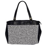 Fuck You Phrase Sketchy Drawing Motif Random Pattern Black Backgrond Oversize Office Handbag (2 Sides)