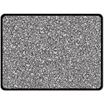 Fuck You Phrase Sketchy Drawing Motif Random Pattern Black Backgrond Fleece Blanket (Large)