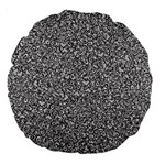 Fuck You Phrase Sketchy Drawing Motif Random Pattern Black Backgrond Large 18  Premium Round Cushions