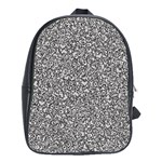 Fuck You Phrase Sketchy Drawing Motif Random Pattern Black Backgrond School Bag (XL)