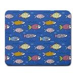 Sea Fish Blue Submarine Animals Patteen Large Mousepad