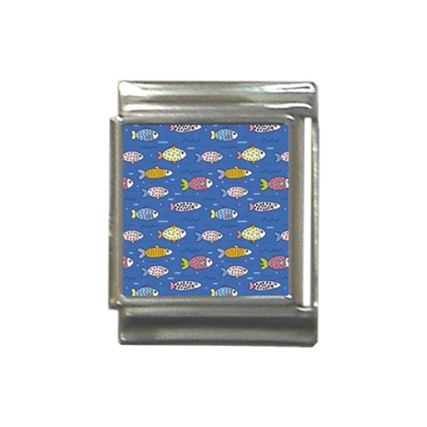 Sea Fish Blue Submarine Animals Patteen Italian Charm (13mm) from ArtsNow.com Front