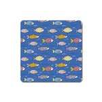 Sea Fish Blue Submarine Animals Patteen Square Magnet