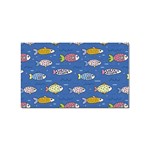 Sea Fish Blue Submarine Animals Patteen Sticker Rectangular (10 pack)