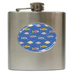 Sea Fish Blue Submarine Animals Patteen Hip Flask (6 oz)