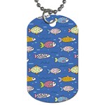 Sea Fish Blue Submarine Animals Patteen Dog Tag (Two Sides)