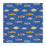 Sea Fish Blue Submarine Animals Patteen Medium Glasses Cloth