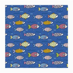 Sea Fish Blue Submarine Animals Patteen Medium Glasses Cloth (2 Sides) from ArtsNow.com Front