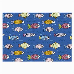 Sea Fish Blue Submarine Animals Patteen Large Glasses Cloth (2 Sides) from ArtsNow.com Front