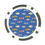 Sea Fish Blue Submarine Animals Patteen Poker Chip Card Guard