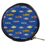 Sea Fish Blue Submarine Animals Patteen Mini Makeup Bag