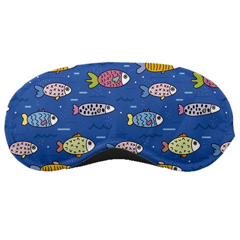 Sea Fish Blue Submarine Animals Patteen Sleep Mask from ArtsNow.com Front