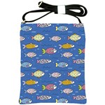 Sea Fish Blue Submarine Animals Patteen Shoulder Sling Bag