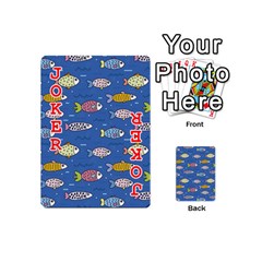 Sea Fish Blue Submarine Animals Patteen Playing Cards 54 Designs (Mini) from ArtsNow.com Front - Joker2