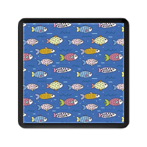 Sea Fish Blue Submarine Animals Patteen Memory Card Reader (Square) from ArtsNow.com Front