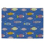 Sea Fish Blue Submarine Animals Patteen Cosmetic Bag (XXL)