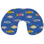 Sea Fish Blue Submarine Animals Patteen Travel Neck Pillow