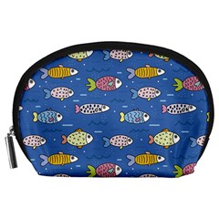 Sea Fish Blue Submarine Animals Patteen Accessory Pouch (Large) from ArtsNow.com Front