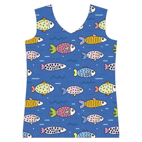 Sea Fish Blue Submarine Animals Patteen Women s Basketball Tank Top from ArtsNow.com Front