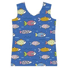 Sea Fish Blue Submarine Animals Patteen Women s Basketball Tank Top from ArtsNow.com Front