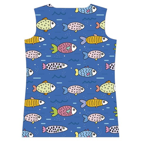 Sea Fish Blue Submarine Animals Patteen Women s Basketball Tank Top from ArtsNow.com Back