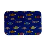 Sea Fish Blue Submarine Animals Patteen Open Lid Metal Box (Silver)  