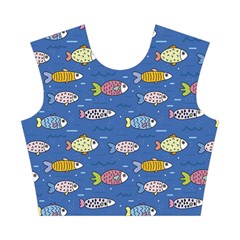 Sea Fish Blue Submarine Animals Patteen Cotton Crop Top from ArtsNow.com Front