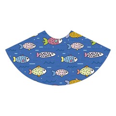 Sea Fish Blue Submarine Animals Patteen Midi Sleeveless Dress from ArtsNow.com Skirt Front