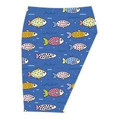 Sea Fish Blue Submarine Animals Patteen Midi Wrap Pencil Skirt from ArtsNow.com  Front Right 