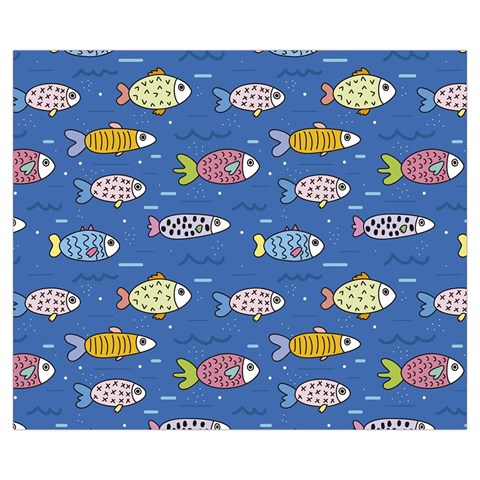 Sea Fish Blue Submarine Animals Patteen Medium Tote Bag from ArtsNow.com Front