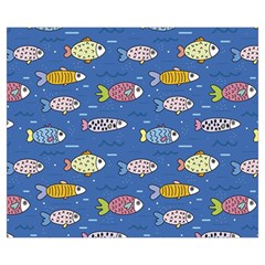 Sea Fish Blue Submarine Animals Patteen Medium Tote Bag from ArtsNow.com Front