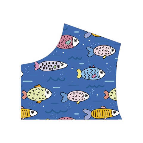 Sea Fish Blue Submarine Animals Patteen Women s Button Up Vest from ArtsNow.com Top Left