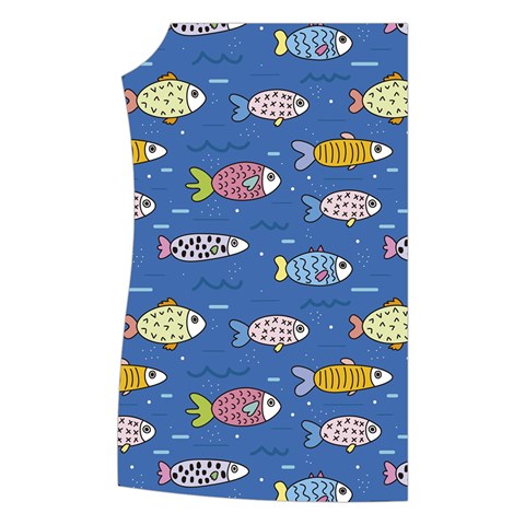 Sea Fish Blue Submarine Animals Patteen Women s Button Up Vest from ArtsNow.com Front Right